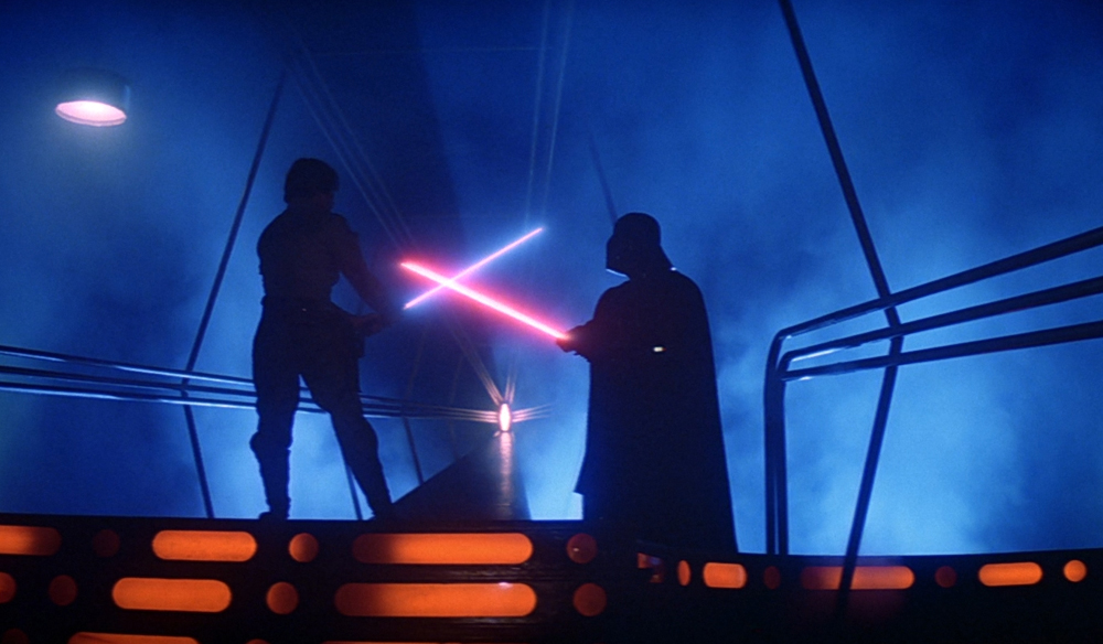 Luke Skywalker och Darth Vader från Empire Strikes Back. © LucasFilm